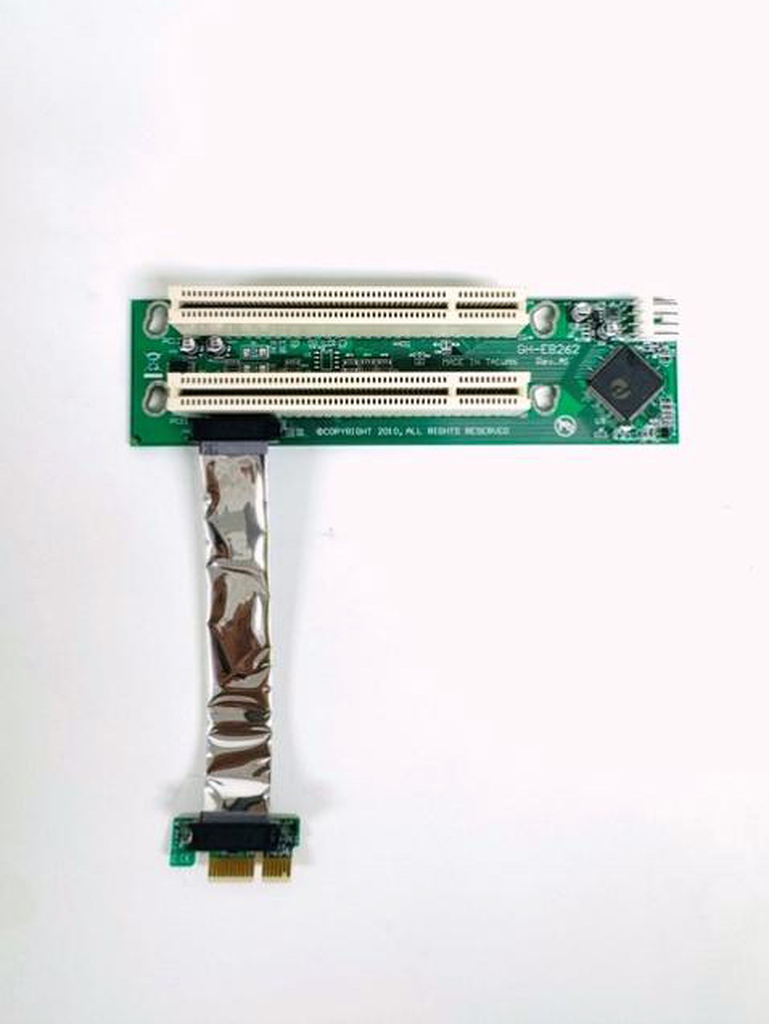 ARC1-EB262-C7 · 2-slot PCIe x1 to dual PCI-32 bridge riser, 9 cm flexible ribbon