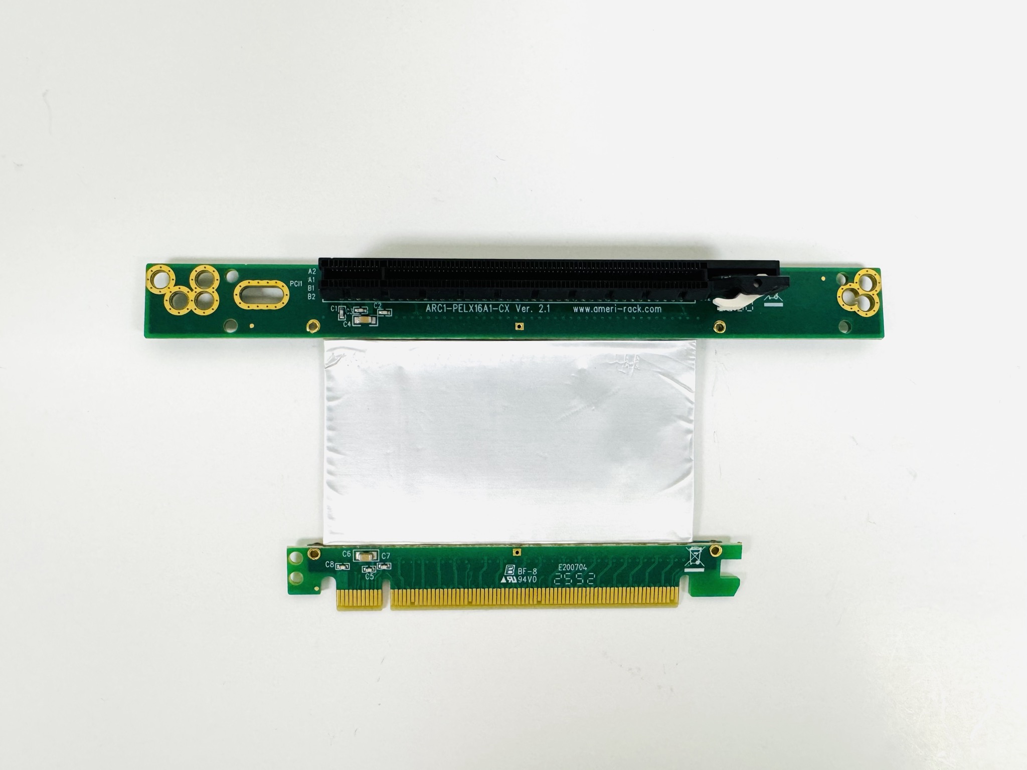 ARC1-PELX16A1-C5V2 · 1-slot PCIe x16 flexible riser, 5 cm ribbon