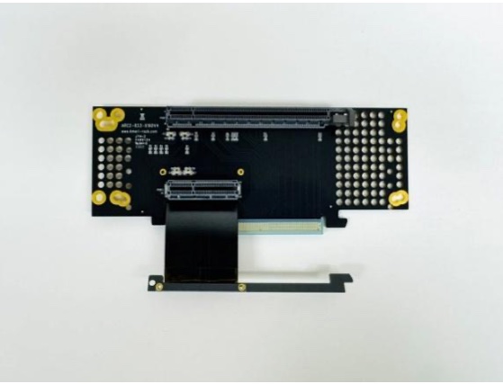 ARC2-833-X160X4C6V4S · 2U two-slot PCIe riser: x16 Gen4 on top + x4 on 6 cm ribbon to slot4