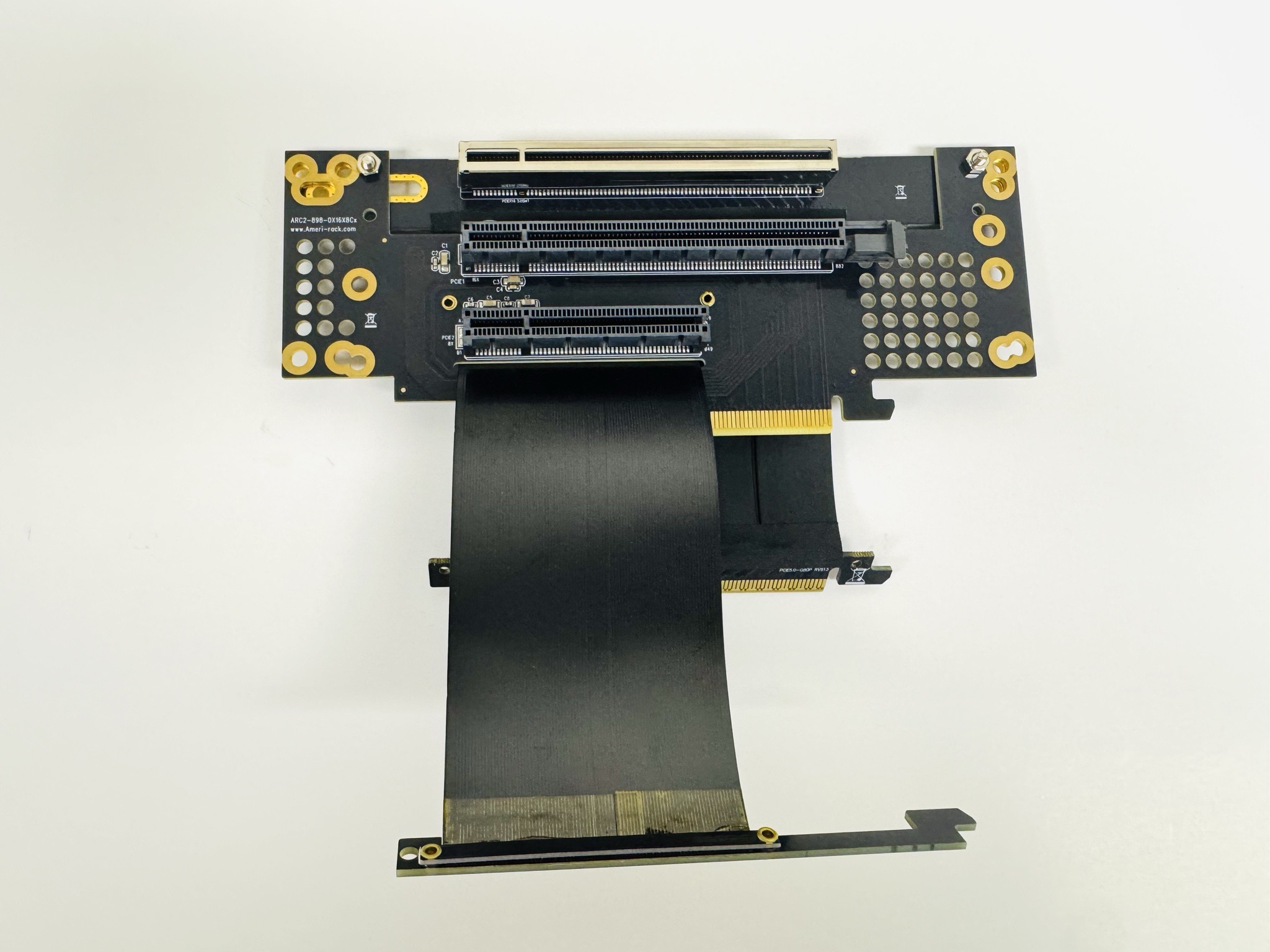 ARC2-898-X16X16X8C11V5 · 2U x16 + x16 + x8 combo flexible riser, 11 cm ribbon