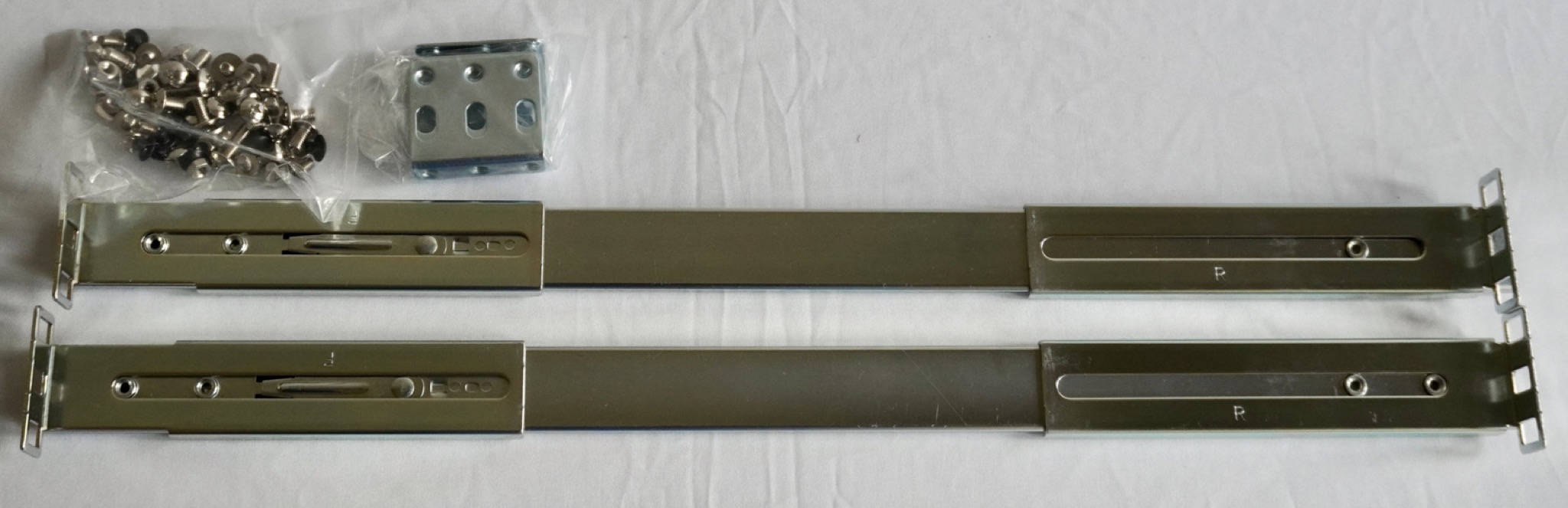 ASL-1U1803 · 1U 18 in 3-section solid-bearing rail, ultra-slim